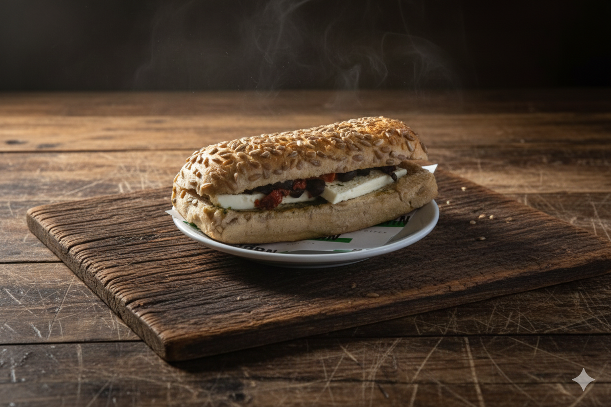 Beyaz Peynirli Ay Çekirdekli Panini